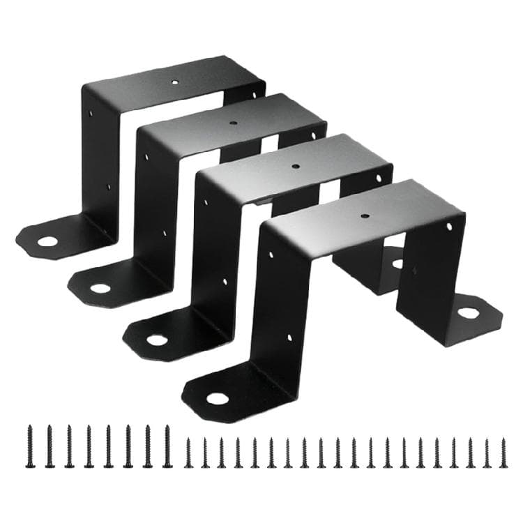 4 st 10x10 cm Trästolpe Balkfästen Stolpstöd För Däck- och Staketkonstruktion Med Hållbarhet och Säker Fästning