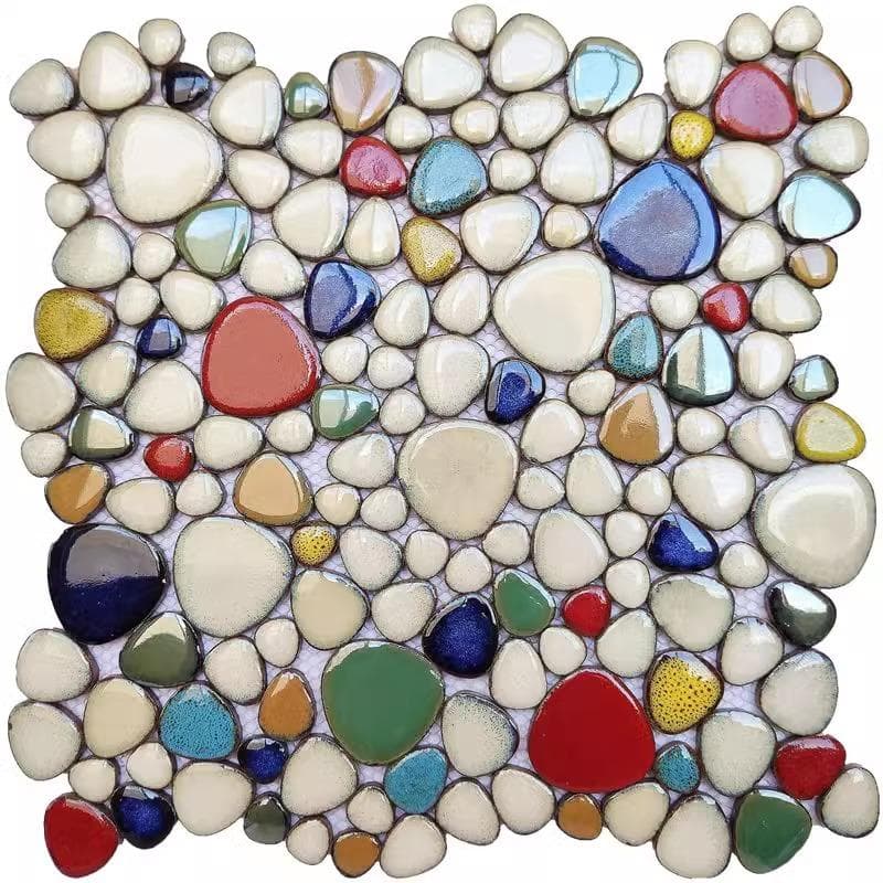 1 styck 30x30 cm Keramisk Stenmosaik Kakel Spa Pooler Fiskdammar Badrum AntiHalk Slitstark Golv Vägg Dekor Kakelplatta