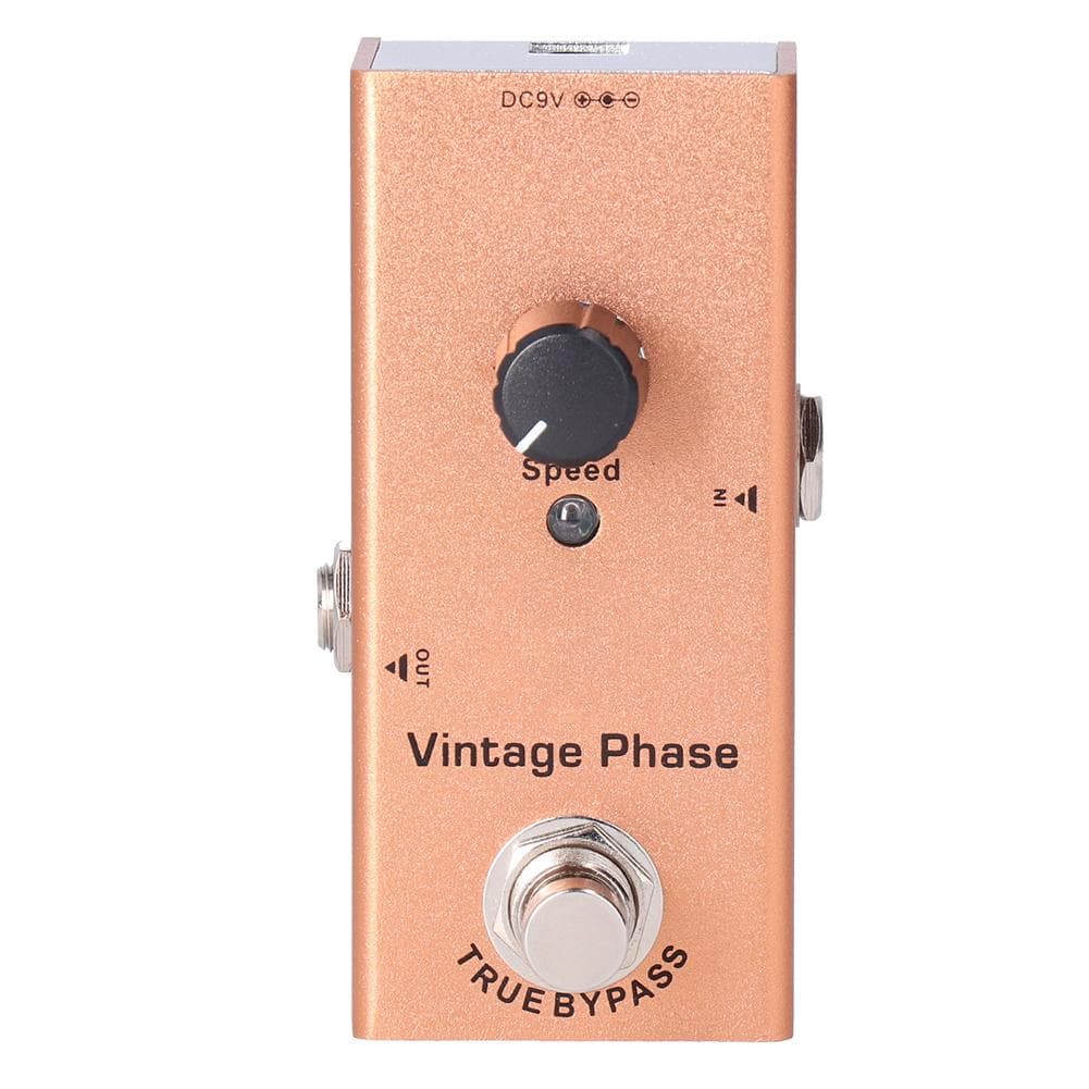 Vintage Phase Elgitarr Effektpedal Enkel Mini Phaser DC 9V JDF?6 Gitarrtillbehör