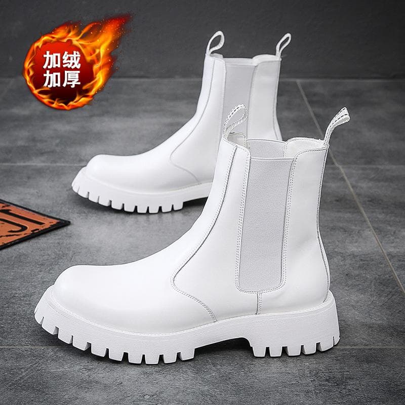 Herr Chelsea boots mode stövlar kohud höst och vinter nya Martin plattform utomhus fritid mellanhögt skaft Wenzhou cm