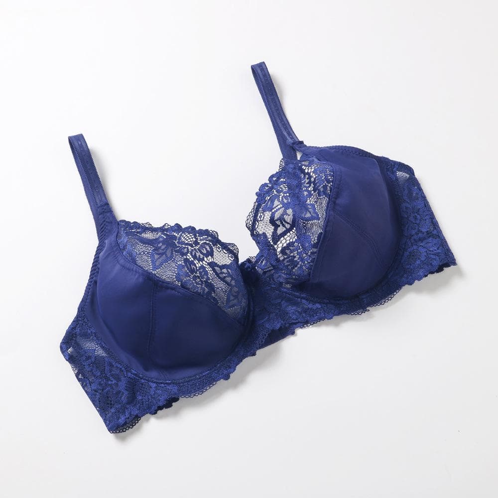 Kvinnor BH Spets Blommig Bralette Underkläder Bygel BH Ofodrade Underkläder Plus Size BH cm röd