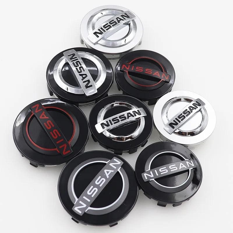 54mm/63mm Nya 4st Bilfälgscenterkåpor för Nissan Tiida Sentra X Trail T32 Qashqai J10 J11 Leaf Juke Teana