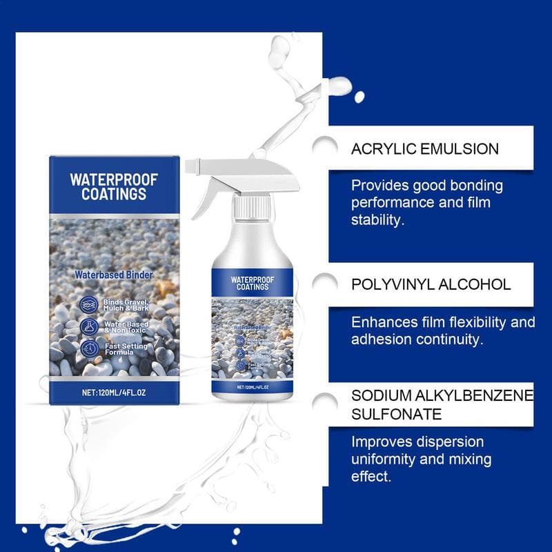 120ml Stenbindemedel Täckbarklim För Stenar Tätningsmedel Klister Stabilisator Vattentät Snabbtorkande Spray För Utomhus Gård Lekplats vit