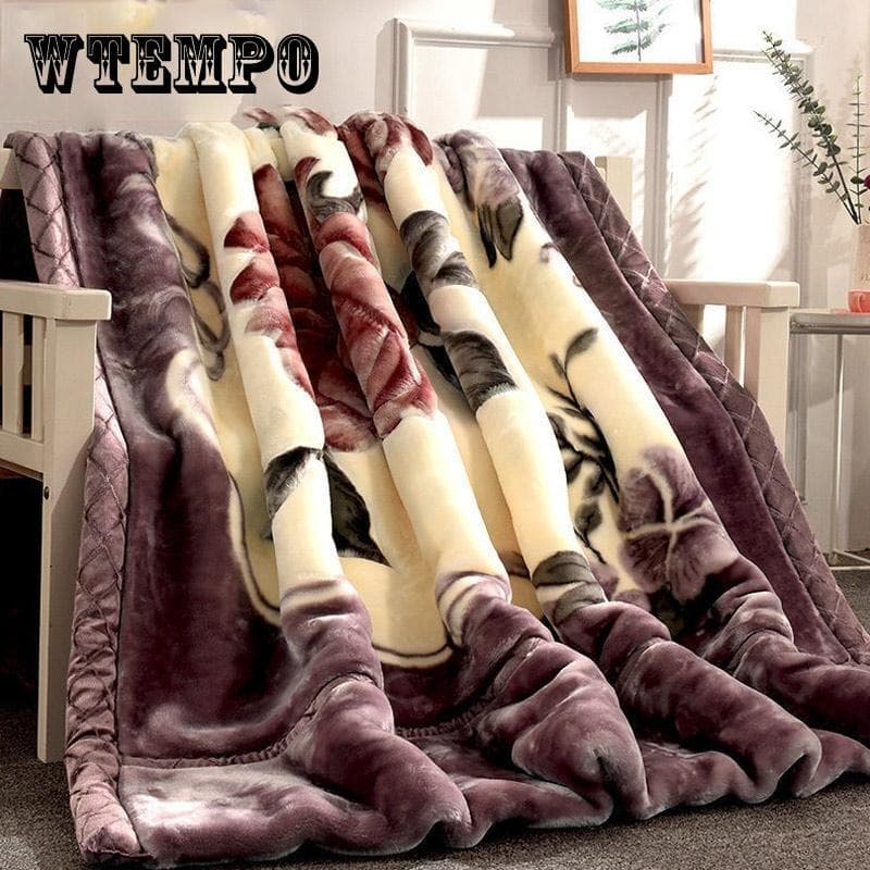 Four Seasons Varm och Bekväm filt Quilt Lakan Förtjockad Dubbel Coral Fleece Filt Enkel Student Sovsal Vintertäckande Filt