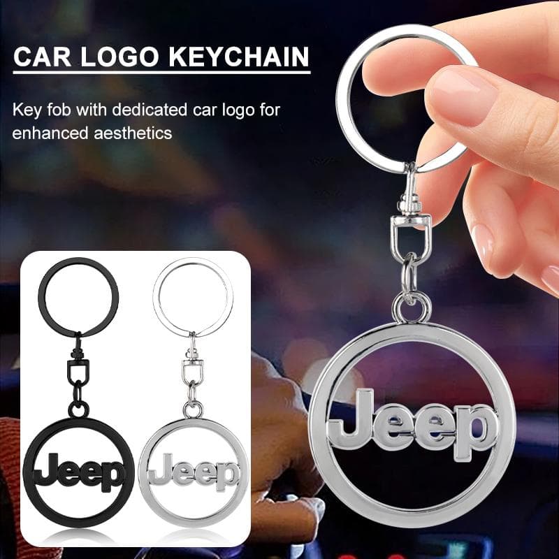 Bil Flätat Rep Nyckelring Nyckelring Nyckelhållare Par Gåvor för Jeep JK Gladiator Compass Renegade Grand Cherokee Wrangler svart