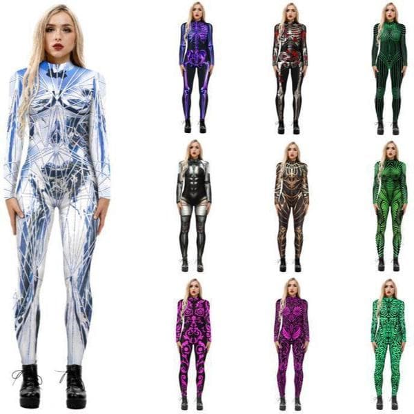 Dam Cosplay Jumpsuit Sexig 3D Print Futuristic Costume Jumpsuit cm