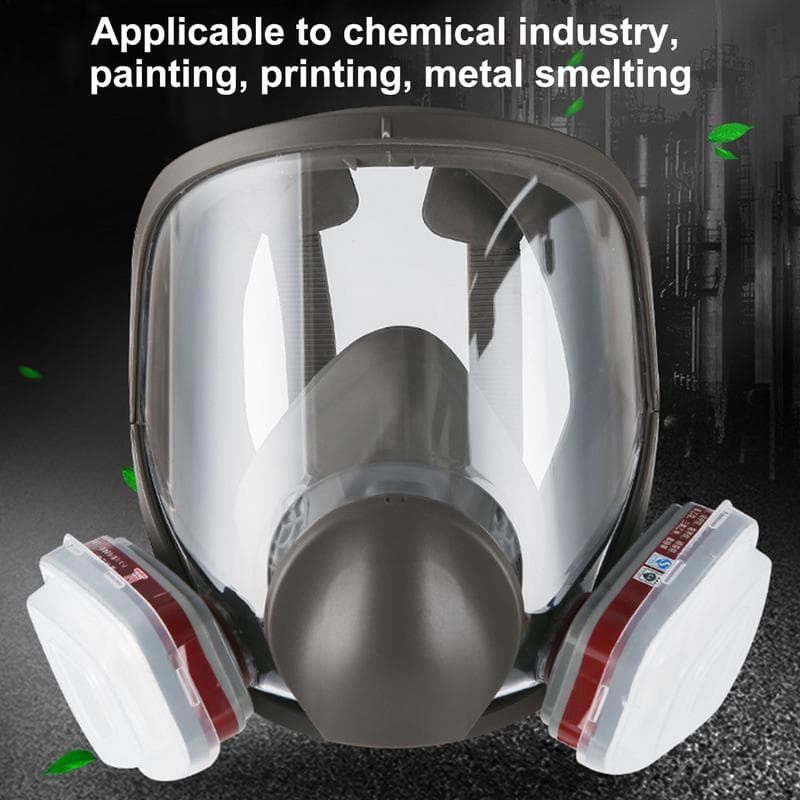 6800 Dammask Helmask Anti-färgmasker Med Filter Damm Ansiktsskydd Anti-dimma Lins Dekoration Polermask Ansiktsandningsskydd transparent