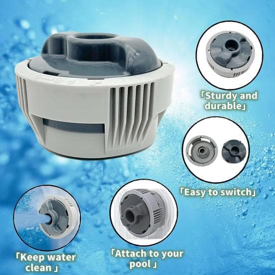 Kemisk pool klor dispenser Kemisk dispenser reservdelar för pool badtunna Spa delar grå