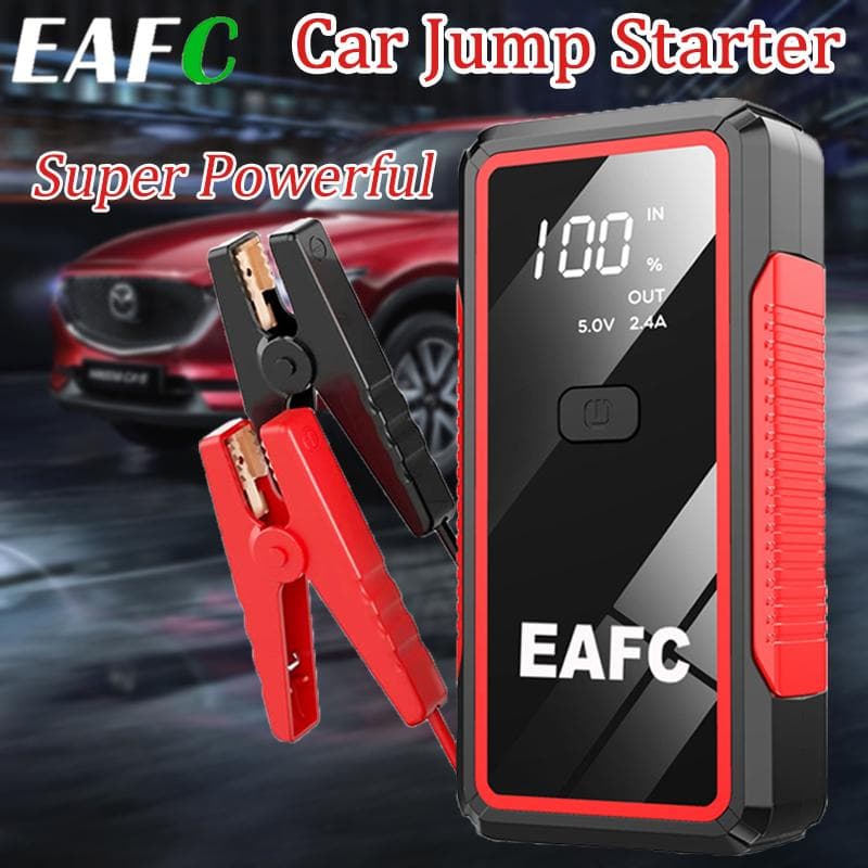 Bärbar bilstartare Powerbank Nödladdare Startenhet för 12V-motor Smart Clip Nödkit för camping och bilresor
