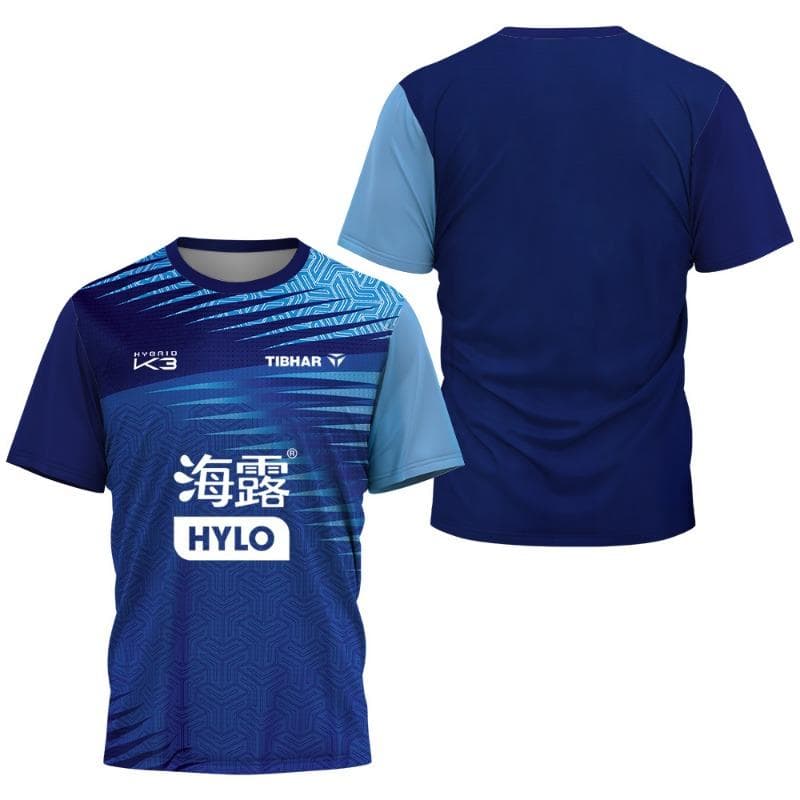 2024 Singapore Felix Lebrun League Kläder Herr Bordtennis T-shirt Snabbtorkande Andningsbar Kortärmad Herr Tennis T-shirt cm