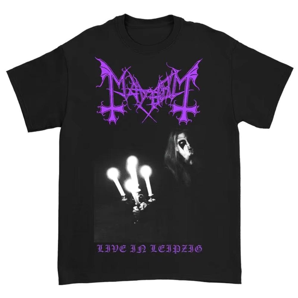 2025 Mayhem Norskt Band Black Metal Rock Mörk Vind Röd Amerikansk Retro Punk Gata Män Kvinnor T-shirt High Street Kortärmad cm