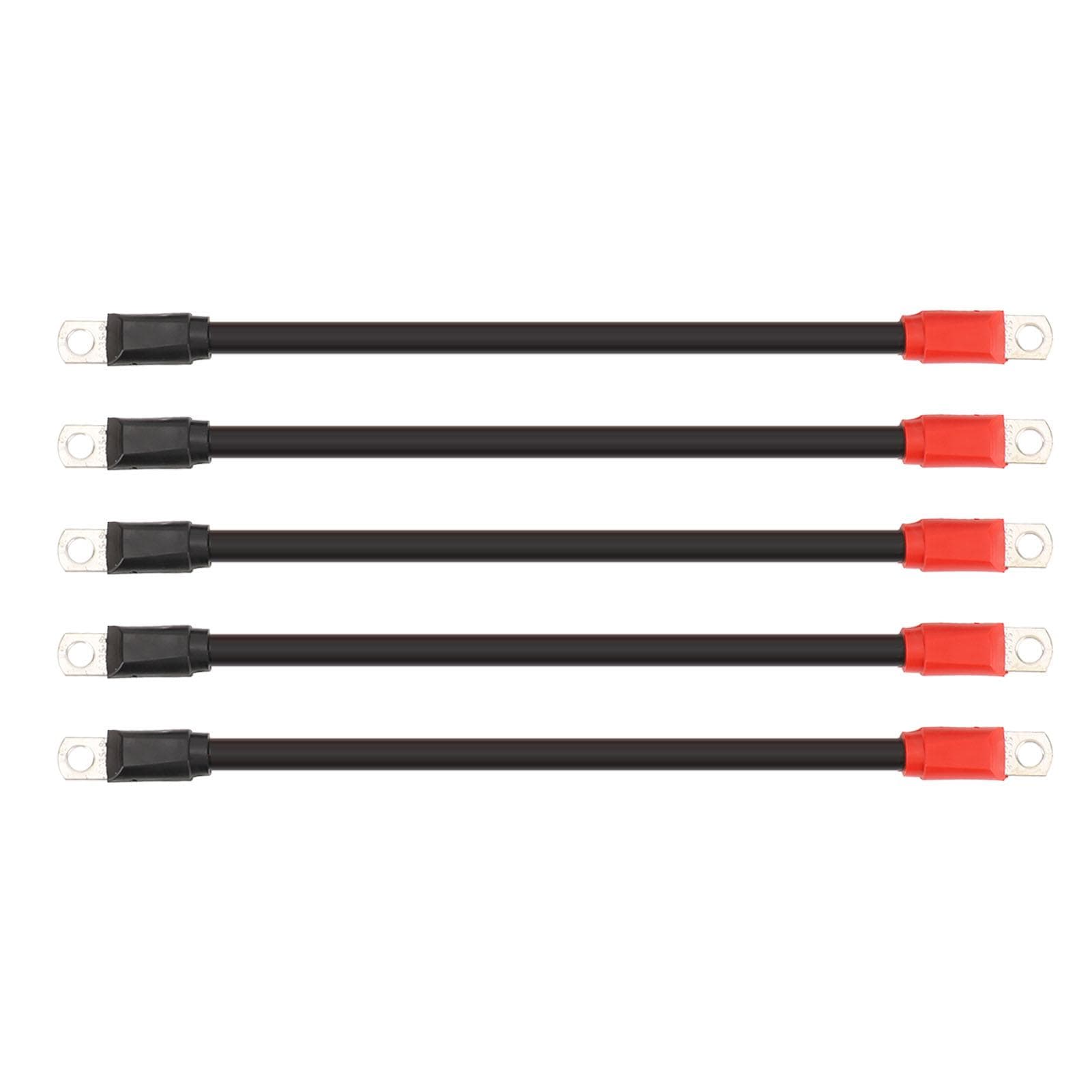 5 st golfbil batterikabel 4 AWG ren koppartrådssats med kabelskor för DC AC 36V 48V golfbil