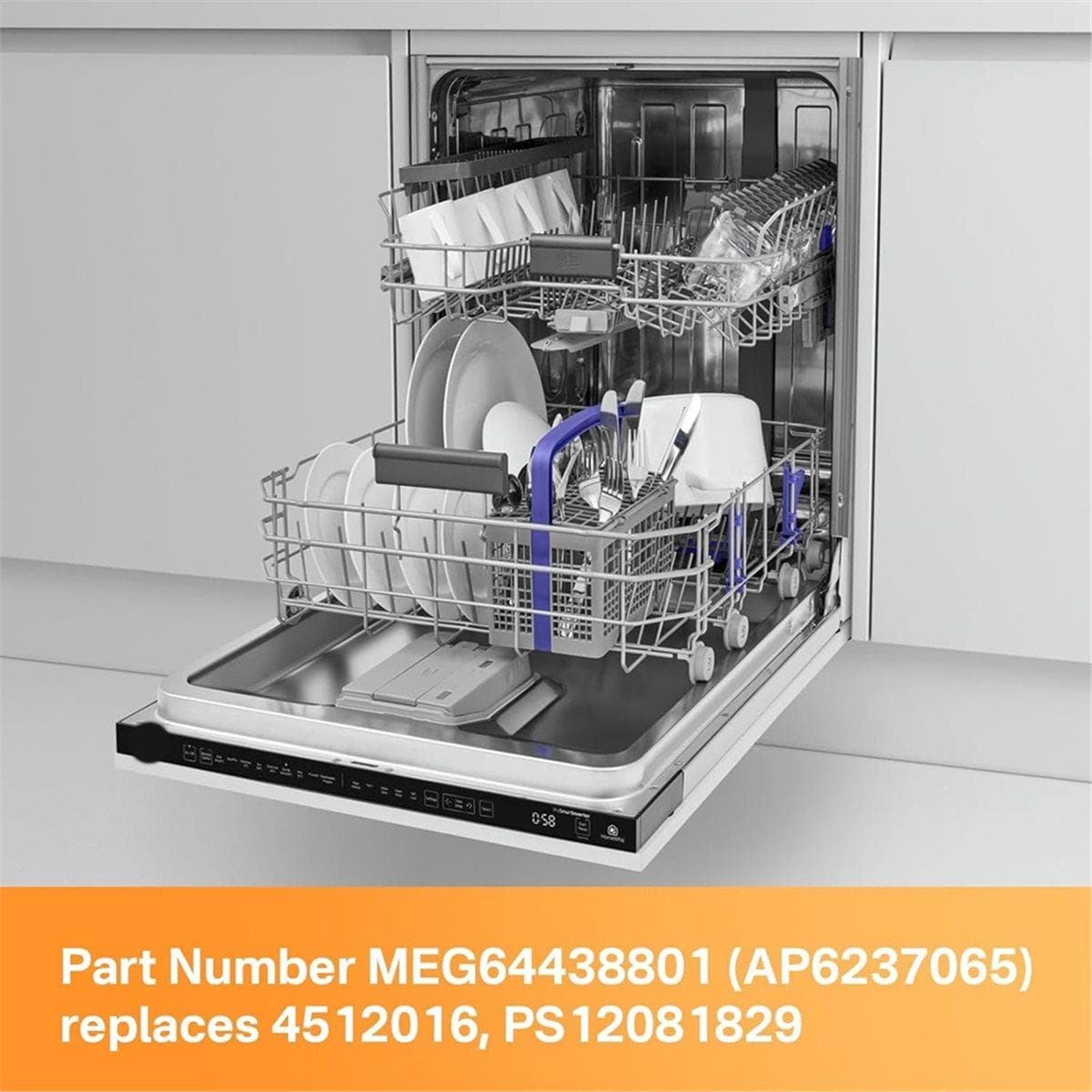 1 ST diskmaskin nedre korghållare korgfästklämmor tandradsklämmor för diskmaskin ersättning MEG64438801 00611474
