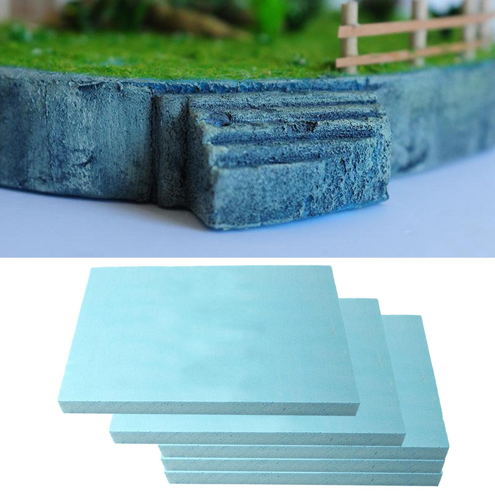 5 stycken skumbräda Hobby 30cm x 20cm 2cm Blue Sheet Plate DIY Model Building Kits