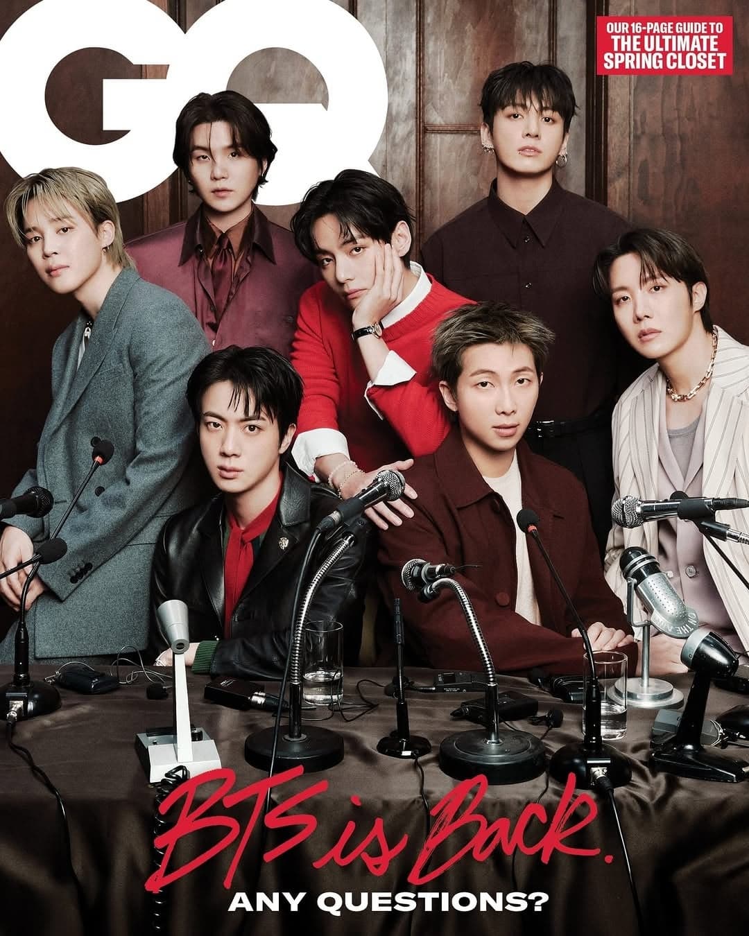 GQ Korea Mars 2026 BTS , RM, Jin, Suga, J-Hope, Jimin, V, Jung Kook, BTS Army