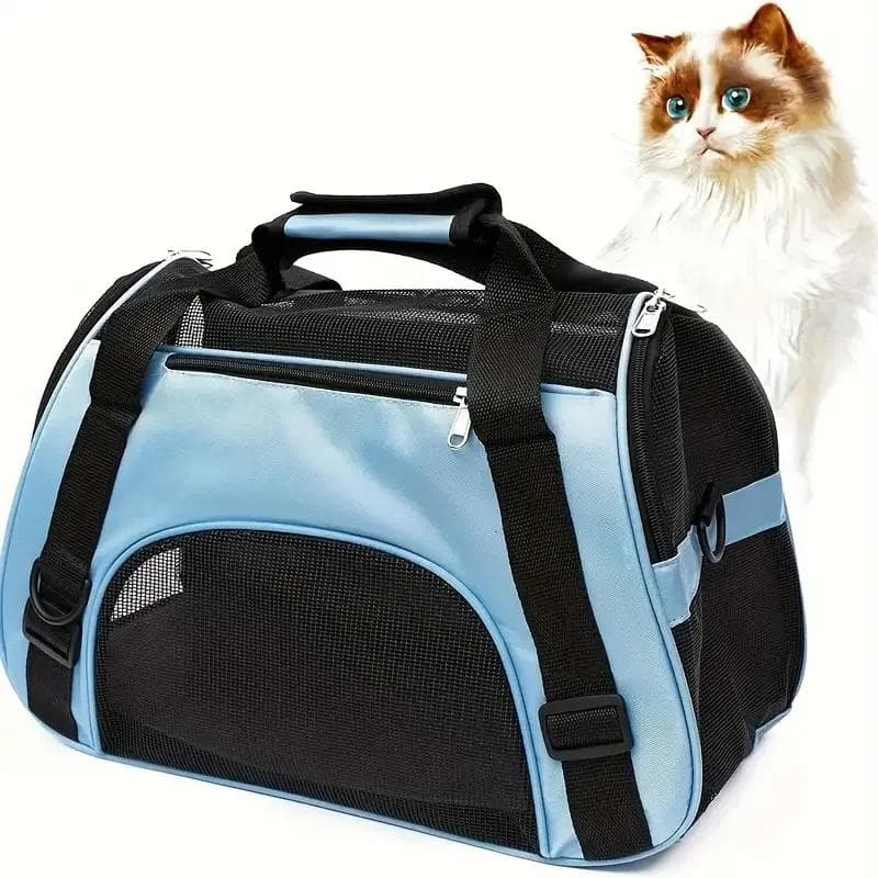 Vikbar Bärbar Hund Katt Bärväska Husdjur Valp Resväskor Andningsbart Nät Liten Hund Katt Hundar Utomhustält Bärkasse Utgående Husdjur