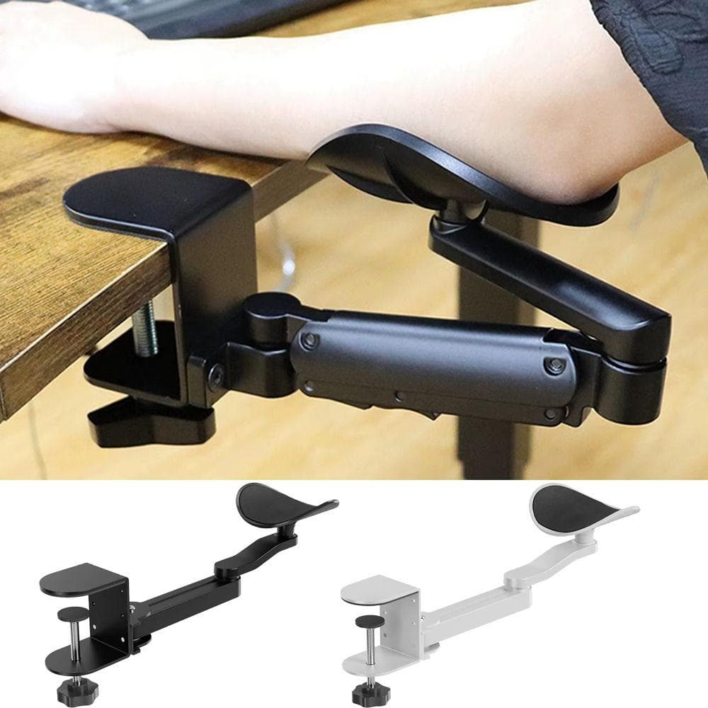 360° Rotation Ergonomiskt Armstöd Justerbar Höjd Armstödsfäste Musmatta Armstöd Hemmakontor vit