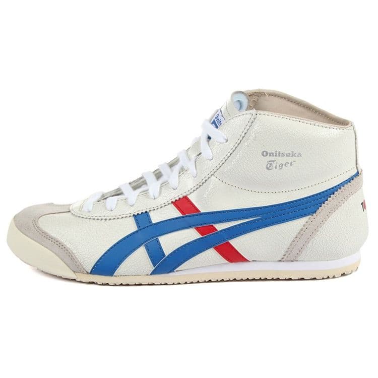 Onitsuka Tiger Mexico Mid Runner Vit Blå Röd Unisex Sneakers DL409-0142 cm