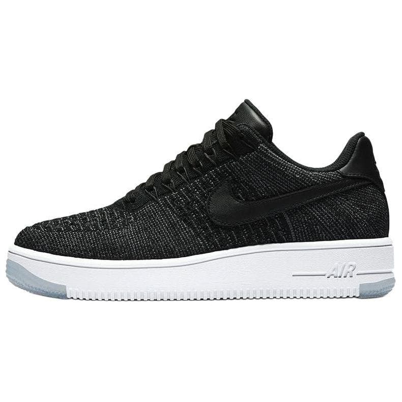 Nike Air Force 1 Flyknit Svarta Dam Sneakers Vita 820256-001 cm