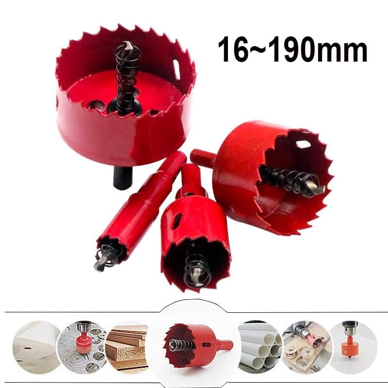 Hålsågar 1st 16mm-200mm M42 Bi-metallborrskär Snickarverktyg Skärning Metall Plast Järn Handverktyg