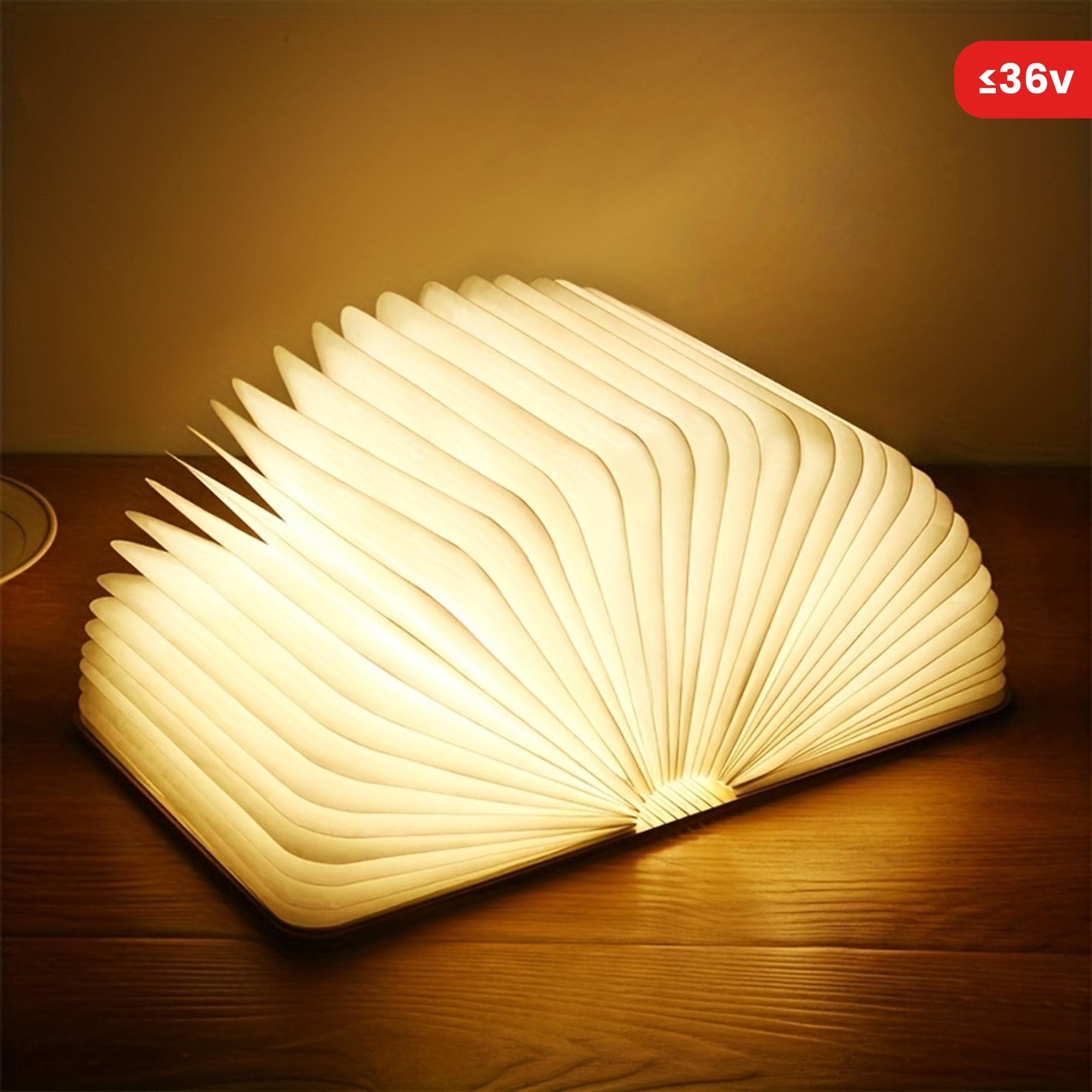 1 st Kreativ Vikbar LED Boklampa - Uppladdningsbar, 3-Färgsändrande Mjukt Ljus, Ögonvårdande Bordslampa för Sovrumsinredning, USB-driven, Varmt