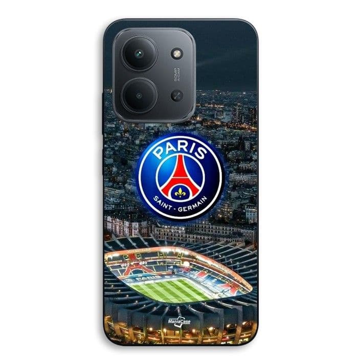 Fodral För Xiaomi Redmi 15C 5g PSG-logotyp stadion natt eiffeltornet Maniacase svart