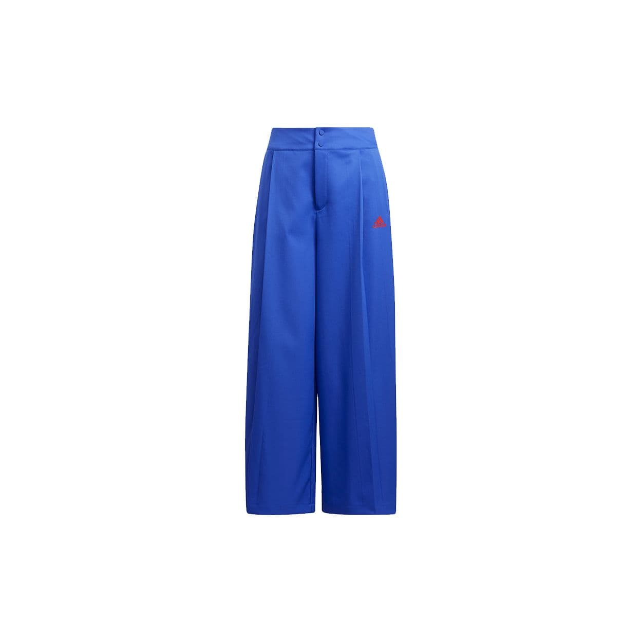 Adidas Wx W Plisserade Byxor Color Block Logotryck Oversized Sportiga Casual Byxor Damunderdelar Blå H09686 cm