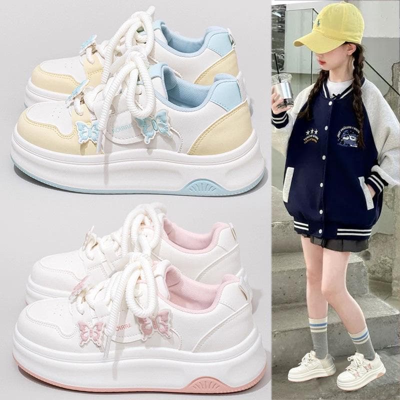 Flickors vita canvas-skor - 2025 Vår/Höstmode för Stora Barn, Mjuk Sula, Mångsidiga Vardagskläder 19.6cm rosa