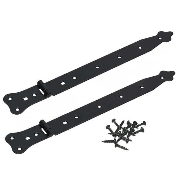 Set med 2 T-gångjärn KOTARBAU Set med 2 fönsterlucksgångjärn, Dörrgångjärn, Trädgårdsdörr, Robust, 370 mm