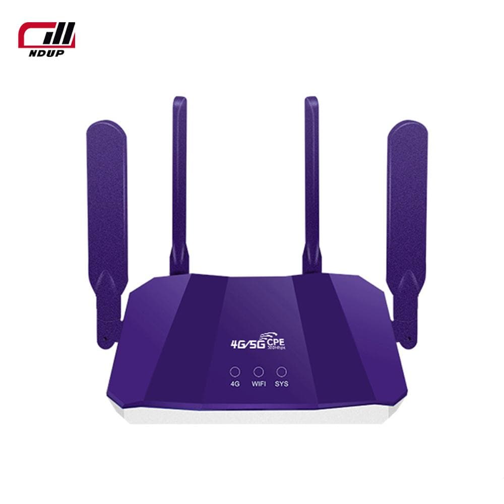 NDUP R8B Höghastighets 4G/5G Router – SIM-kortplats, Stöder alla nätverk, Ansluter upp till 32 enheter, Enkel installation!