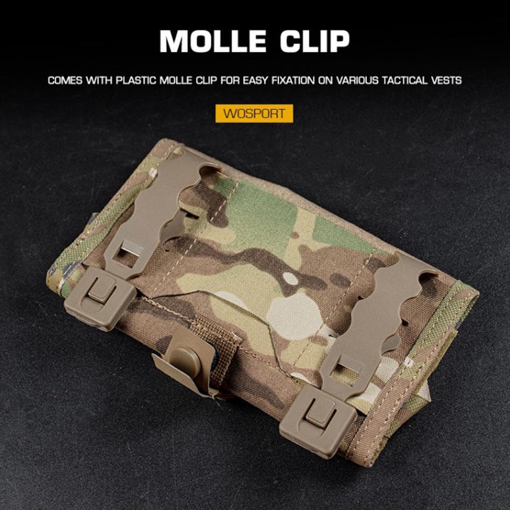 Militär Mobiltelefonställ Taktisk Bröstväska Kartfodral Adminpanel Utomhus Airsoft Molle Ficka Hållare Mobiltelefon Navigationsbräda kamouflage
