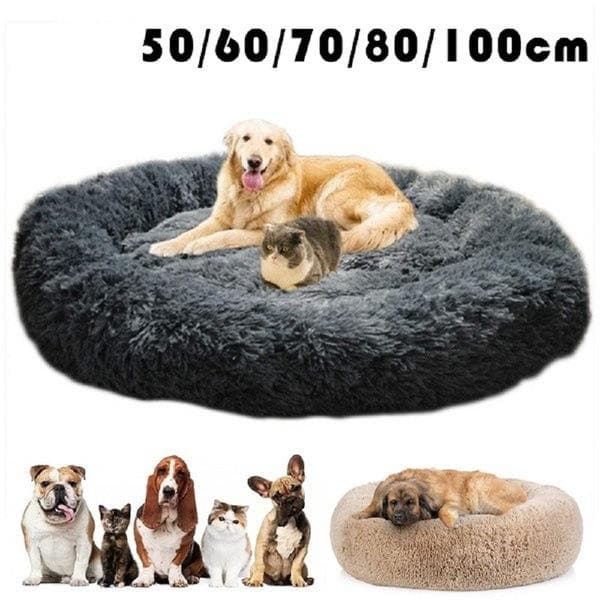 Deluxe Fluffig extra stor hundsäng Tvättbar rund husdjurssoffa Katter Sängar Matta Hundkudde Kudde Husdjurssäng