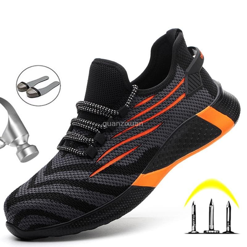 Män Arbetsskyddsskor Anti-punktion Arbetssneakers Man Oförstörbara Arbetsskor Herrstövlar Lätta Män Skor Skyddsstövlar cm grön