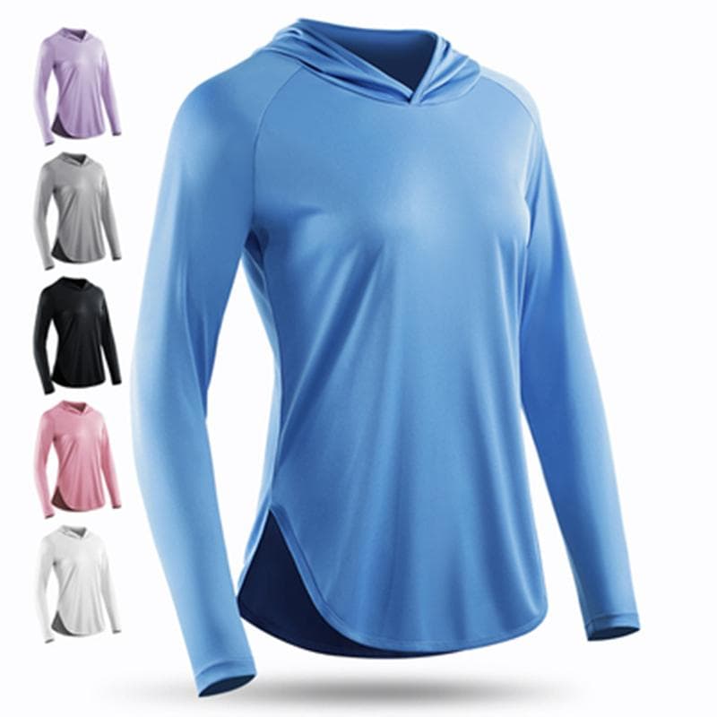 Yogatröjor för kvinnor, sporthuvtröjor, snabbtorkande, långärmad tröja, T-shirts, löparkläder för kvinnor cm vit
