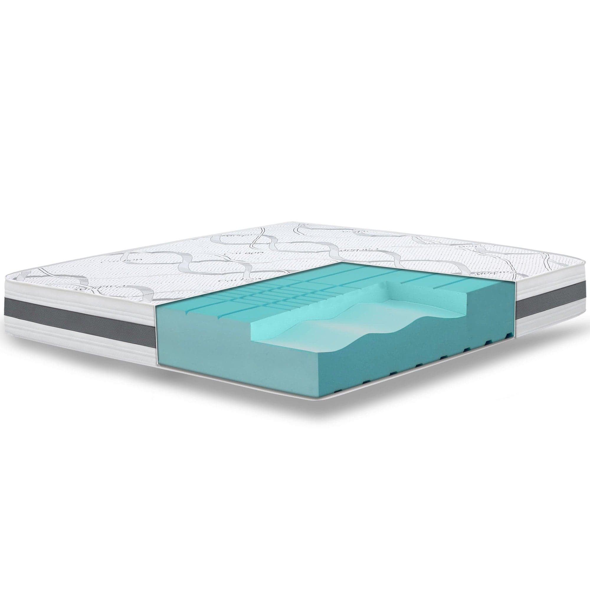 The White Stone Ortopedisk Madrass Medelfast | Höjd 16 cm | Hypoallergent och Ventilerande Tyg 95 x 205 cm vit