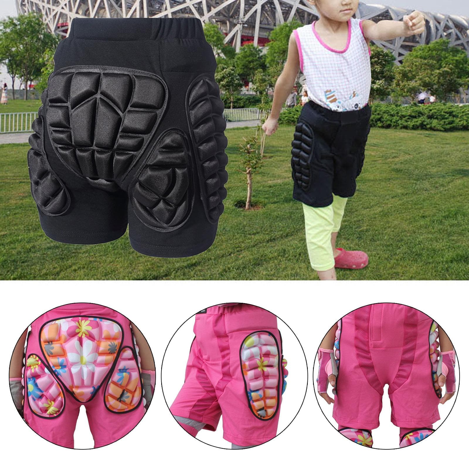 Sport Höftskydd Shorts 3D EVA Vadderade Shorts Höft Rumpa Skyddande Kuddar för Barn Vuxen Hockey Skidåkning Snowboard Škning