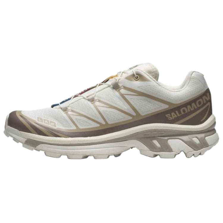 Salomon XT-6 Bekväma Mångsidiga Slitstarka Stötdämpande Låga Löparskor Unisex Löparskor Beige 477377 cm