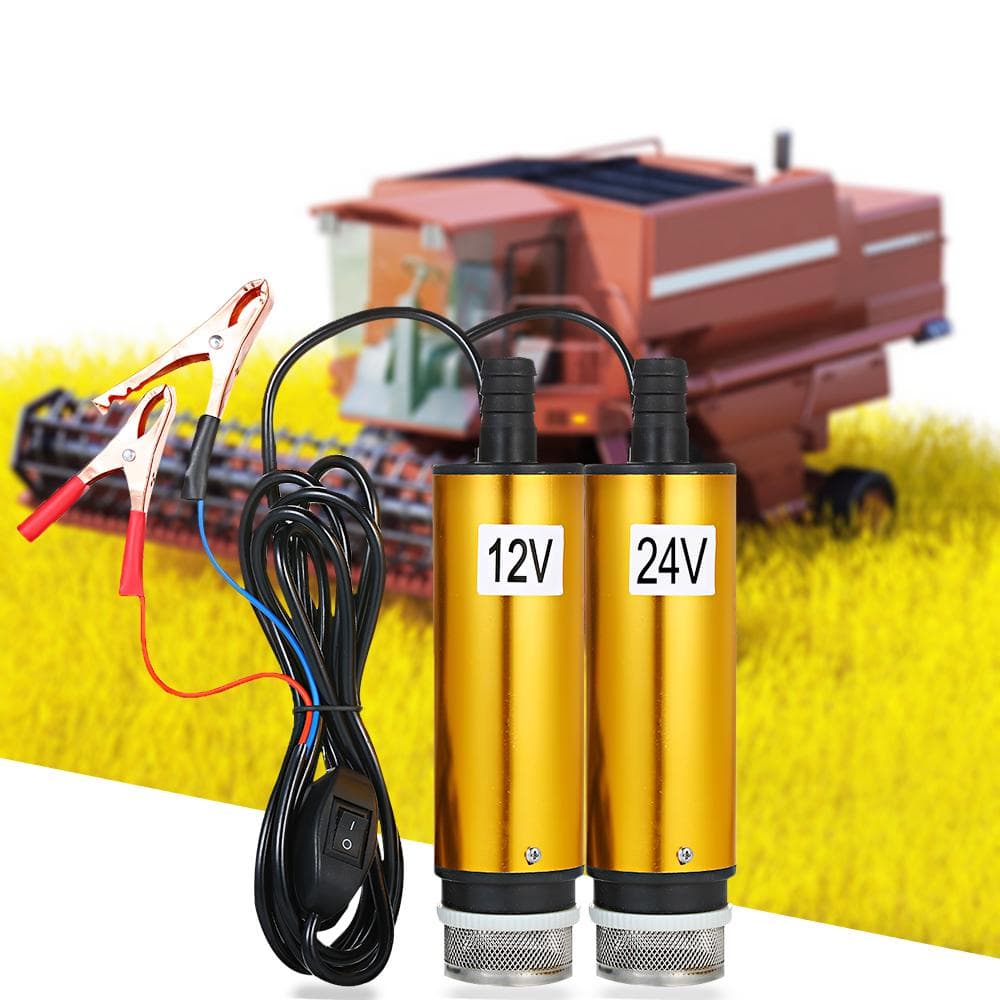 DC 12V/24V dränkbar pump för pumpning av dieselolja Vatten 51mm vattenolja dieselbränsleöverföringspump
