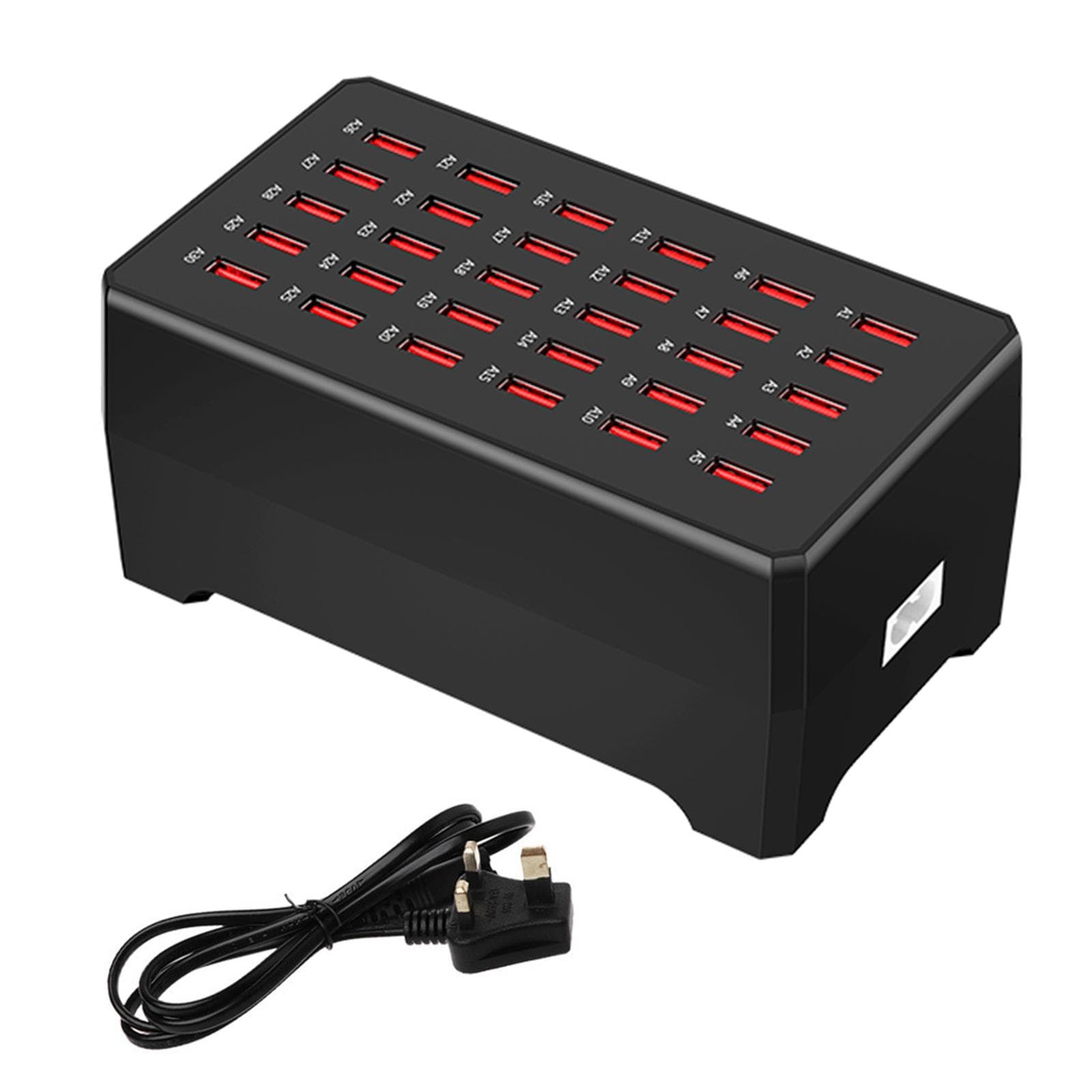150W Flerports USB-laddare 30 Portar USB Snabbladdningsstation Universell Lämplig för Surfplatta Mobiltelefoner USB-enheter