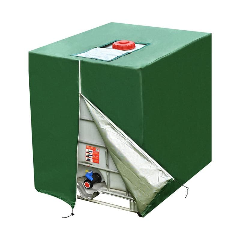 IBC-tanköverdrag med dragkedja 1000 liter Skyddsöverdrag Skyddar Ditt Överdrag mot UV och Damm silver