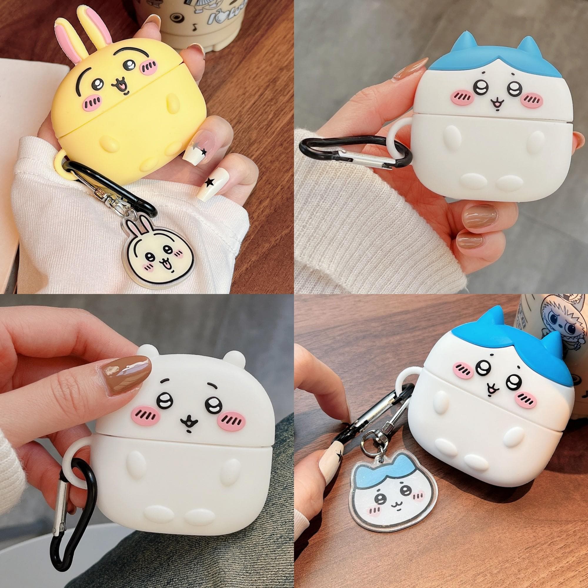Söt Chiikawa-fodral för Airpods 1/2/3 Skyddsfodral för Airpods Pro Pro2 Kawaii Creative Wireless Bluetooth-hörlurar Anime-fodral