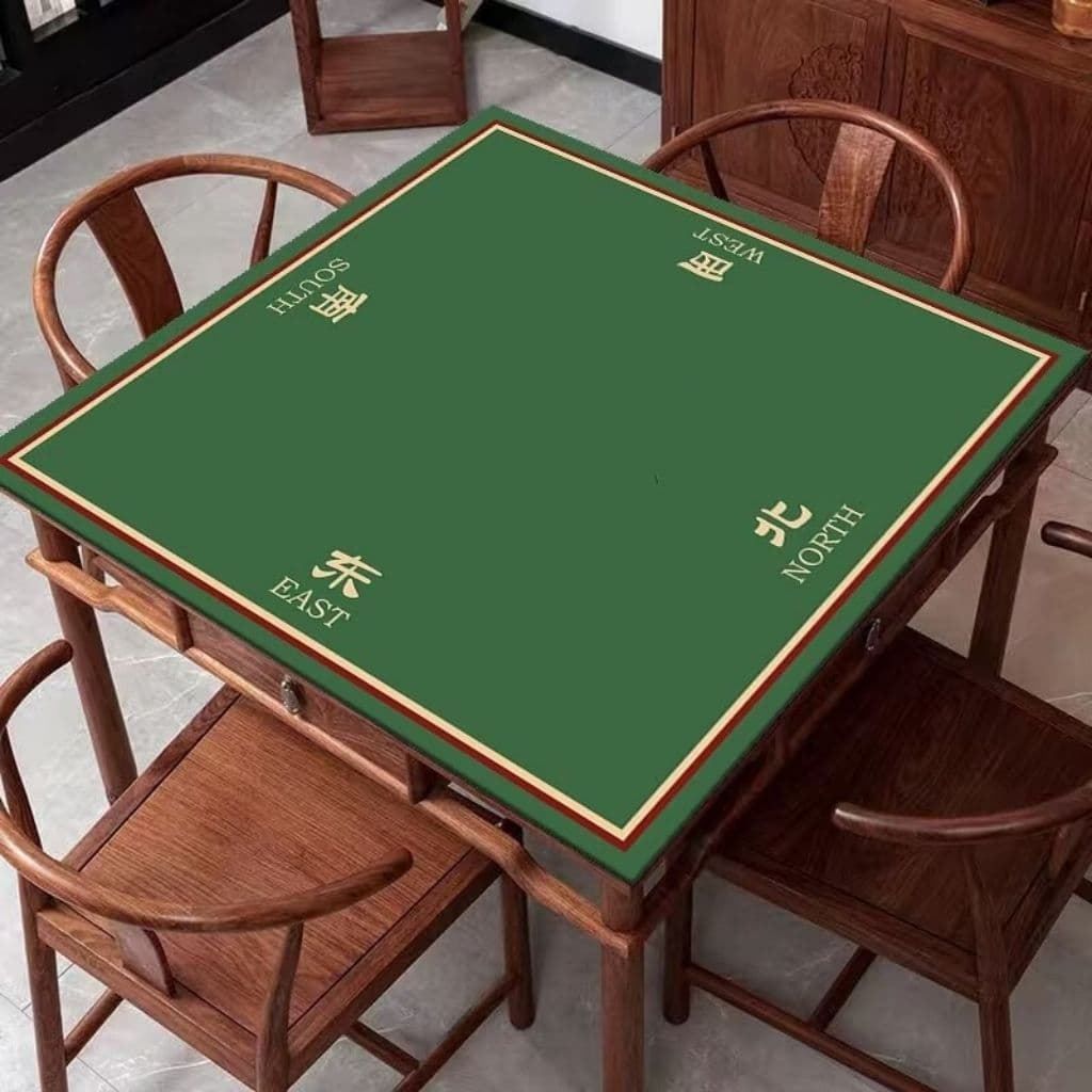 Ny kinesisk mahjongbordsmatta, hushållsljudlös tyst matta, smutsavvisande och lättskött bänkskiva, kristallvelour spelkortsbordsmatta