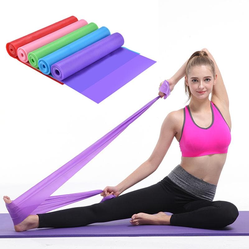 Yoga Pilates Stretch Motståndsband Träning Fitnessband Träning Elastisk Träning Fitness Gummi 150cm naturgummi Gym