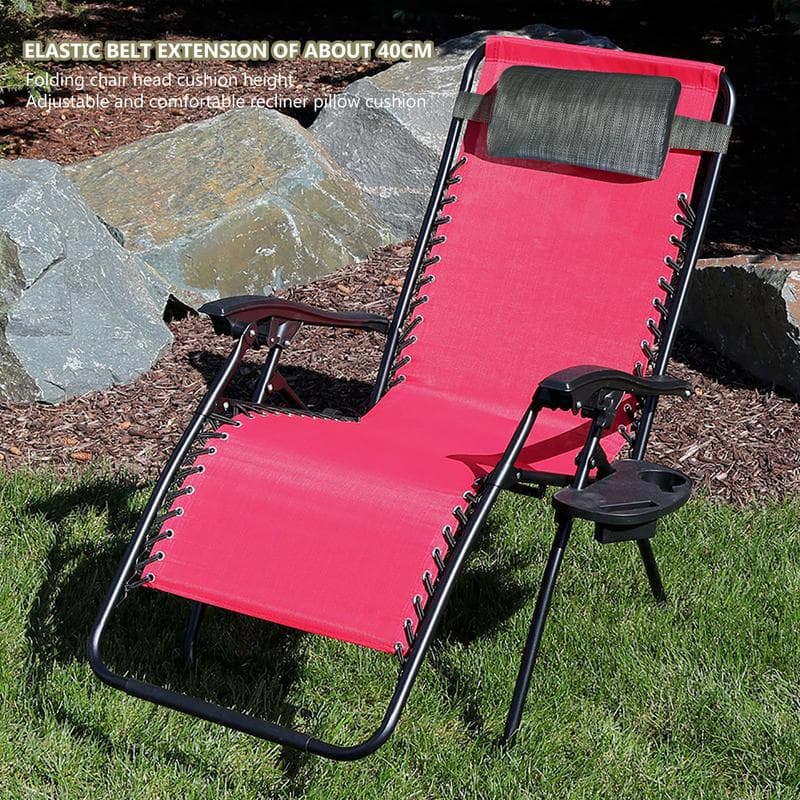 Ledge Lounger Kudde Pool Lounge Stol Kuddar med Rem Universell Avtagbar Läger Terrass Lounge Stol Lunchrast Vila Kudde svart