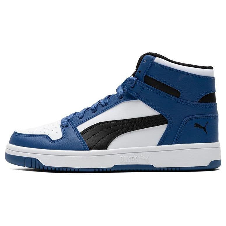 Puma Rebound Layup Bekväma Stötdämpande Slitstarka Höga Sneakers Unisex Sneakers Blå Vit 369573-36 cm