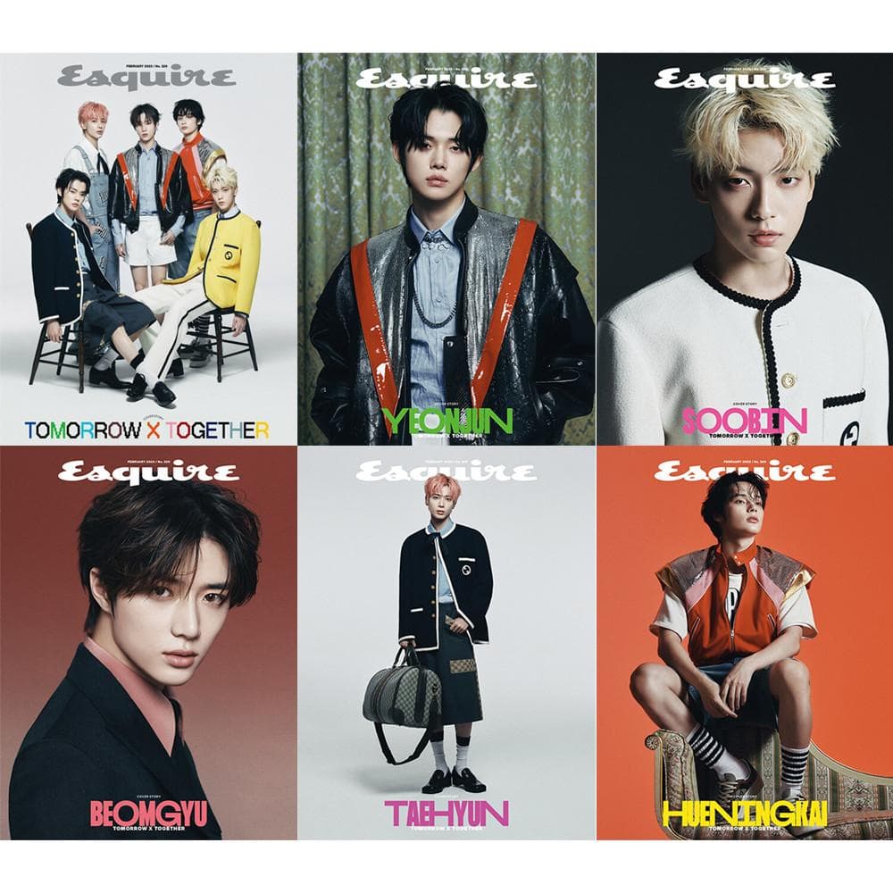 ESQUIRE Korea Magazine 2023 feb TXT,YEONJUN,SOOBIN,BEOMGYU,TAEHYUN,HUENINGKAI