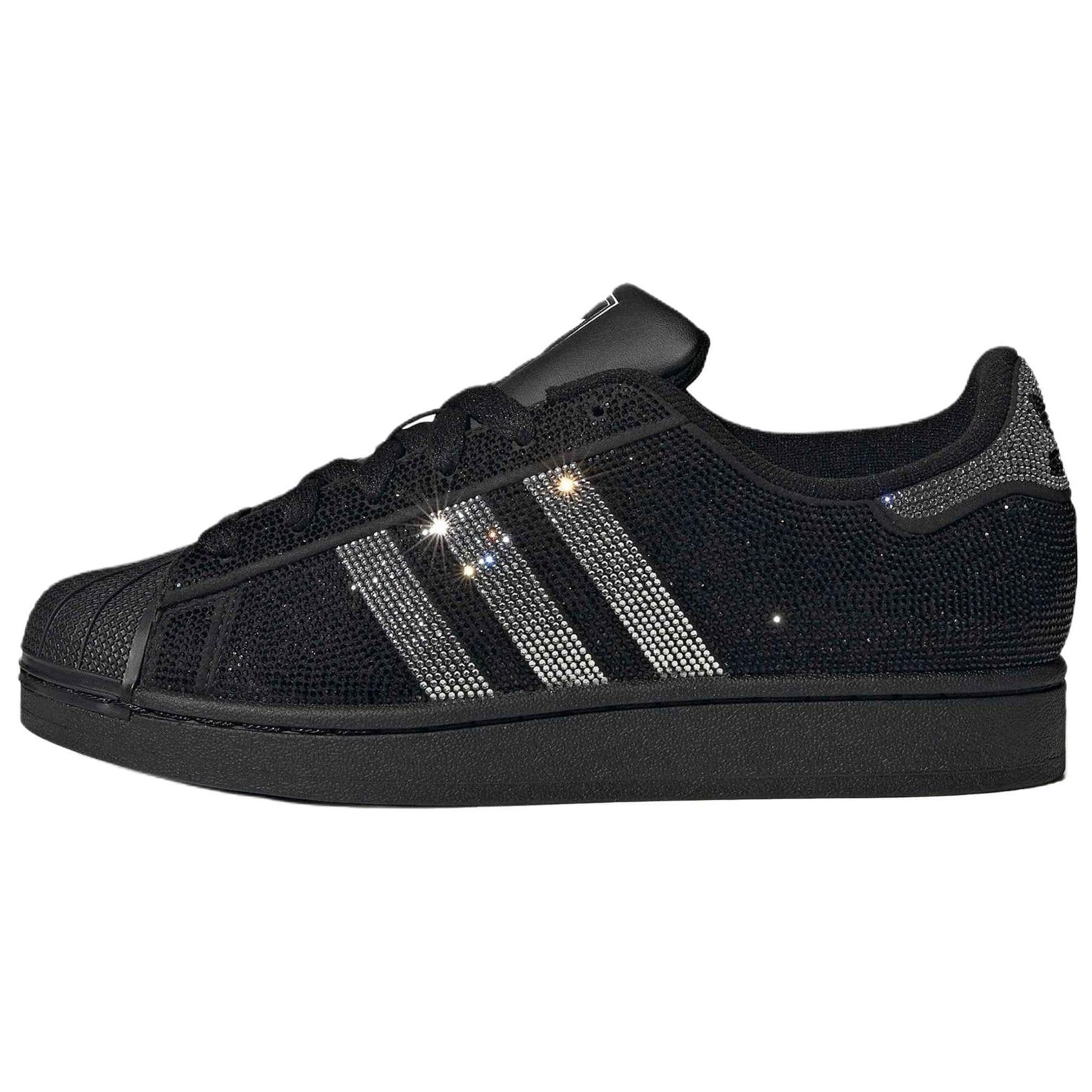 adidas Superstar 2 Strass Svart Silver Damsneakers Core-Black Silver-Metallic Off-White IH4200 cm