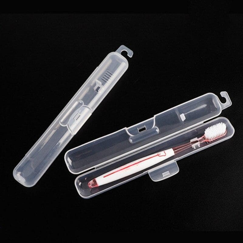 1 st Bärbar Tandborsthållare Skydd Utomhus Resor Vandring Camping Tandborstlock Fodral Skydd Förvaring Transparent Låda ren
