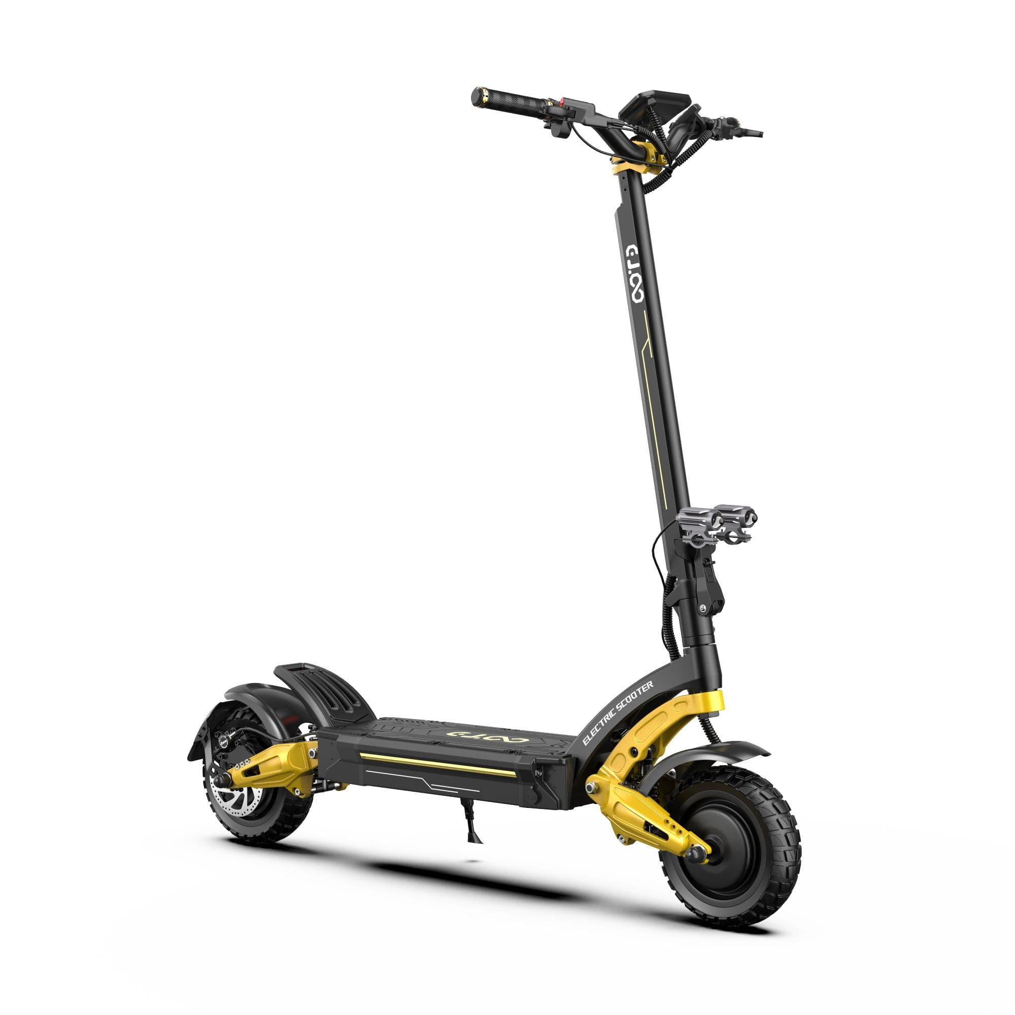 OOTD S30 10 tums Off-Road Elektrisk Skoter 1200W*2 Dubbelmotor 52V 23.4Ah Batteri svart