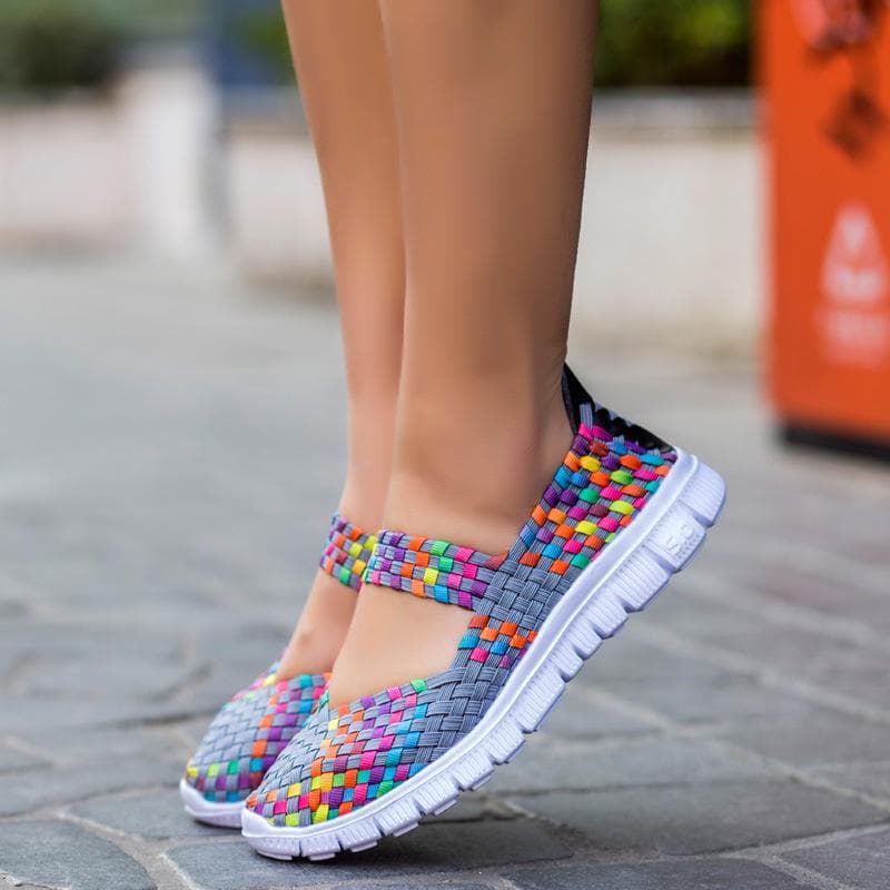 Andningsbara Lätta Dam Sandaler med Elastisk Slip-On för Vår & Sommar cm